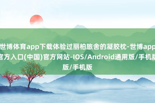 世博体育app下载体验过丽柏旅舍的凝胶枕-世博app官方入口(中国)官方网站-IOS/Android通用版/手机版