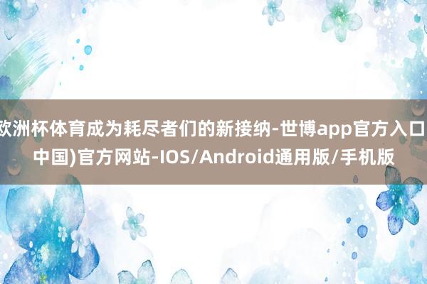 欧洲杯体育成为耗尽者们的新接纳-世博app官方入口(中国)官方网站-IOS/Android通用版/手机版