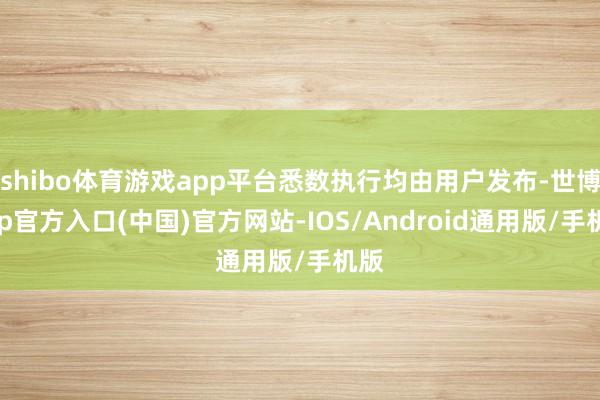 shibo体育游戏app平台悉数执行均由用户发布-世博app官方入口(中国)官方网站-IOS/Android通用版/手机版