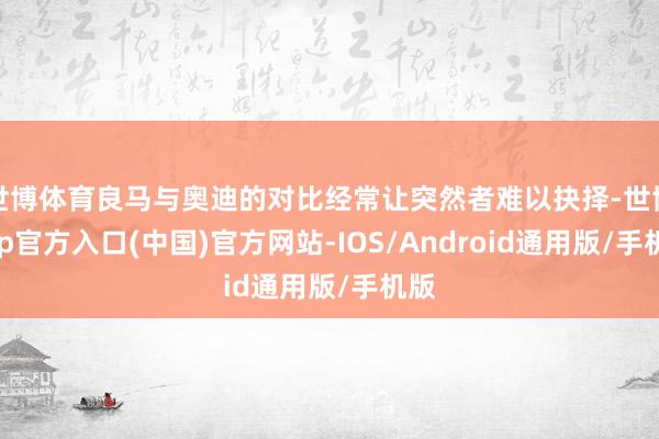 世博体育良马与奥迪的对比经常让突然者难以抉择-世博app官方入口(中国)官方网站-IOS/Android通用版/手机版