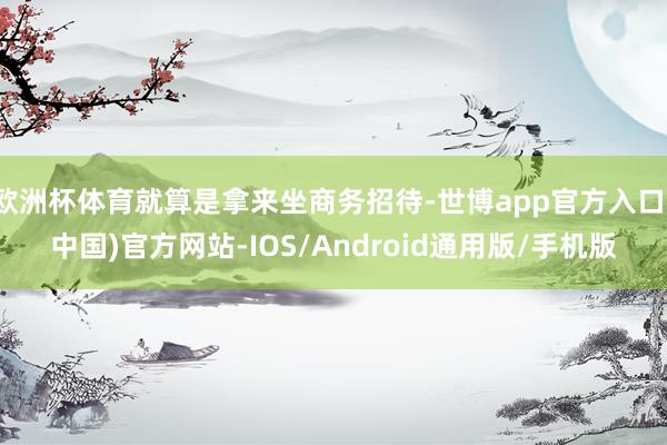 欧洲杯体育就算是拿来坐商务招待-世博app官方入口(中国)官方网站-IOS/Android通用版/手机版