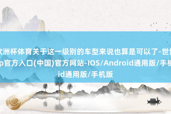 欧洲杯体育关于这一级别的车型来说也算是可以了-世博app官方入口(中国)官方网站-IOS/Android通用版/手机版