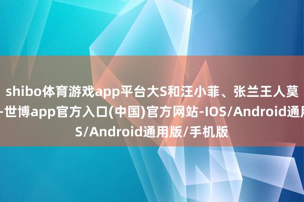 shibo体育游戏app平台大S和汪小菲、张兰王人莫得躬行到庭-世博app官方入口(中国)官方网站-IOS/Android通用版/手机版