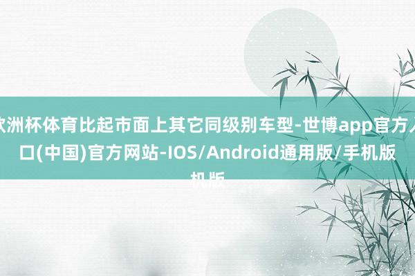 欧洲杯体育比起市面上其它同级别车型-世博app官方入口(中国)官方网站-IOS/Android通用版/手机版