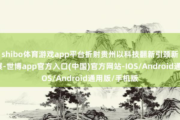 shibo体育游戏app平台折射贵州以科技翻新引颈新质分娩力发展-世博app官方入口(中国)官方网站-IOS/Android通用版/手机版