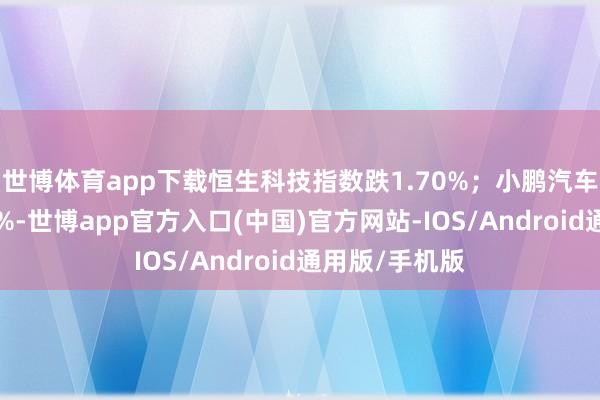 世博体育app下载恒生科技指数跌1.70%；小鹏汽车、蔚来跌近3%-世博app官方入口(中国)官方网站-IOS/Android通用版/手机版