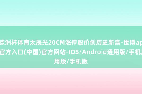 欧洲杯体育太辰光20CM涨停股价创历史新高-世博app官方入口(中国)官方网站-IOS/Android通用版/手机版